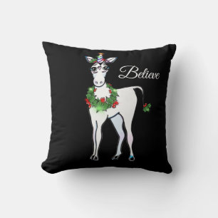 Christmas Unicorn, just believe Cushion