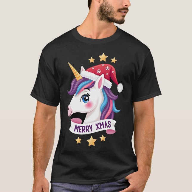 Christmas Unicorn Long Sleeve T-Shirt (2) (Front)