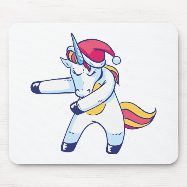 Christmas Unicorn Mouse Pad (Front)