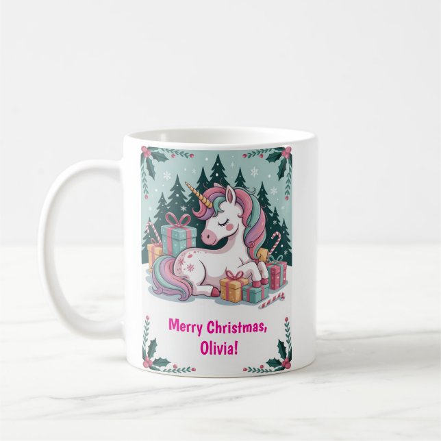 Christmas Unicorn Mug (Left)