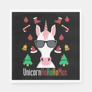 Christmas Unicorn Napkin