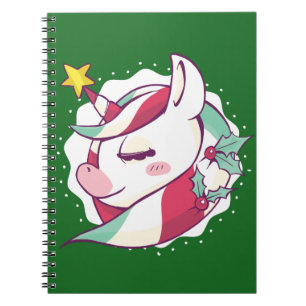 Christmas Unicorn Notebook