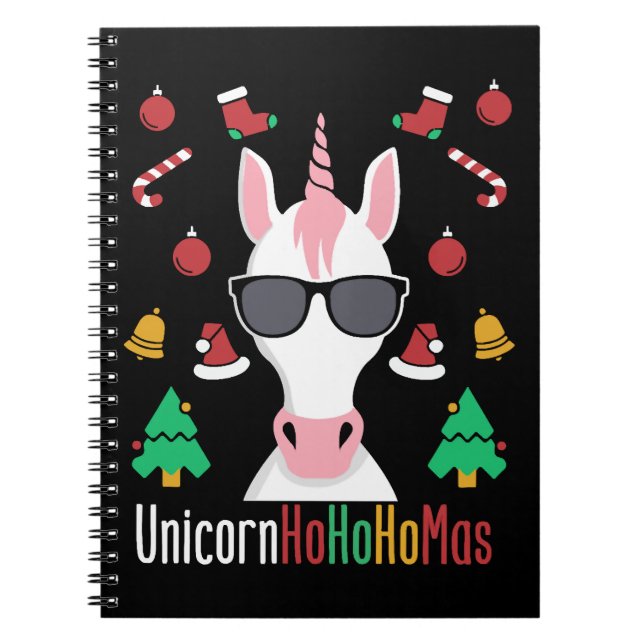 Christmas Unicorn                                  Notebook (Front)