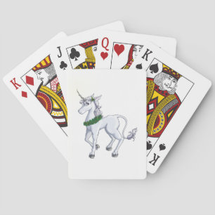 Christmas Unicorn Playing Cards