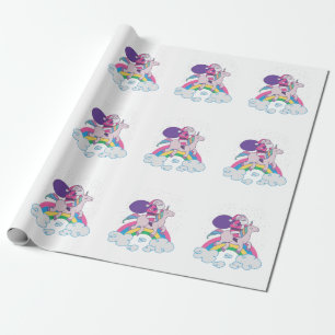 christmas unicorn santa claus wrapping paper