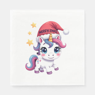 Christmas Unicorn T-Shirt (2) Napkin
