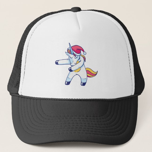 Christmas Unicorn Trucker Hat (Front)