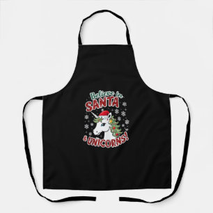 Christmas Unicorns Believe in Santa & Unicorns! Ho Apron