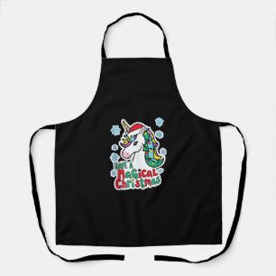 Christmas Unicorns Have a magical Christmas Party Apron