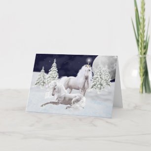 Christmas Unicorns Holiday Card