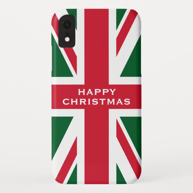 Christmas Union Jack Case-Mate iPhone Case (Back)