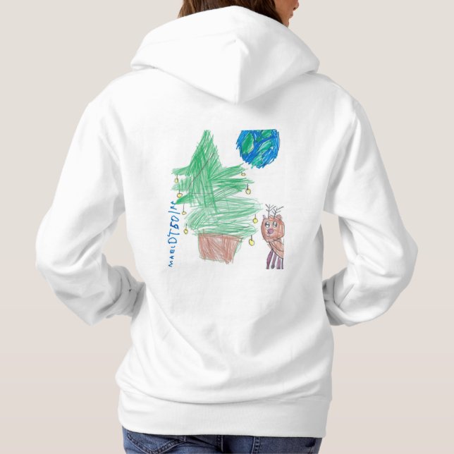 Christmas Unique 6-Year-Old's Drawing Hoodie (Back)