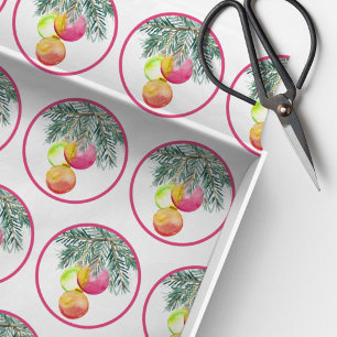 Christmas Unique Watercolor Magenta Tissue Paper