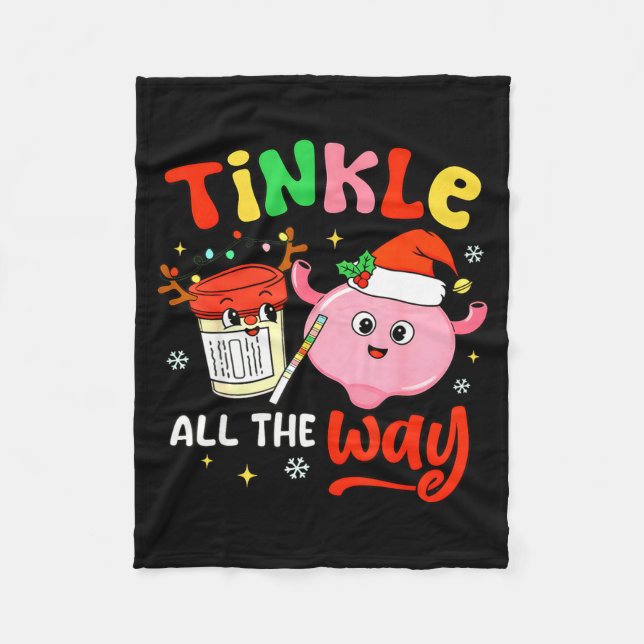 Christmas Urologist Nephrologist T Healthcare Work Fleece Blanket (Front)