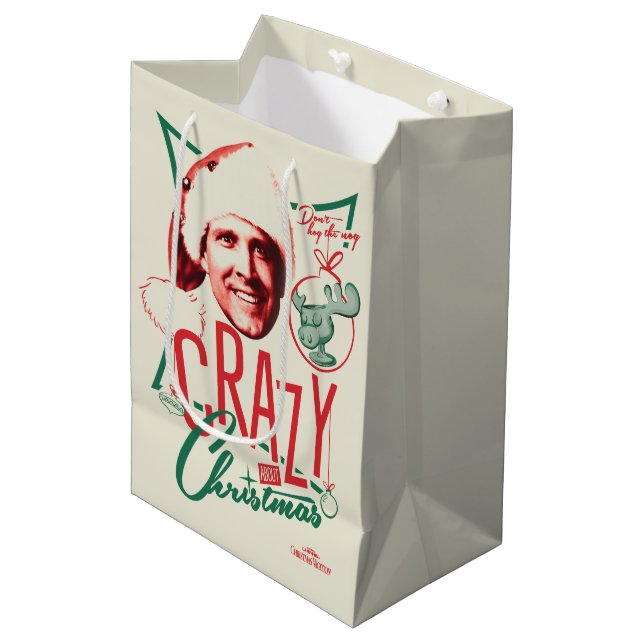 Christmas Vacation Crazy About Christmas Medium Gift Bag (Front Angled)