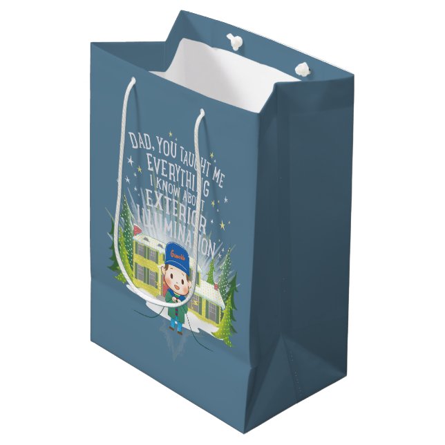 Christmas Vacation Exterior Illumination Medium Gift Bag (Front Angled)
