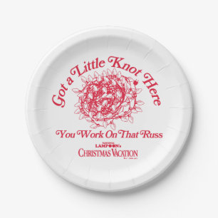 Christmas Vacation Give a Little Knot Here Paper Plate