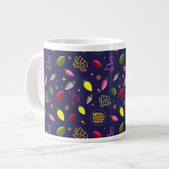 Christmas Vacation | Holiday Pattern Large Coffee Mug (Front Left)