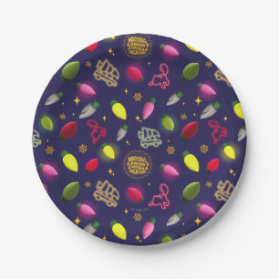 Christmas Vacation Holiday Pattern Paper Plate