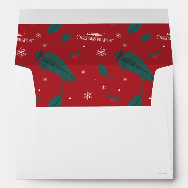 Christmas Vacation Holly Pattern Envelope (Back (Bottom))