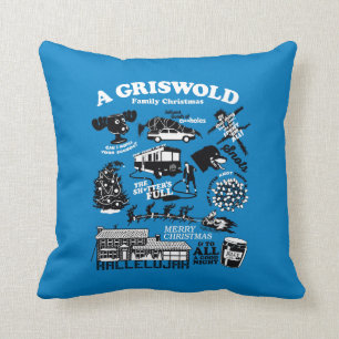 Christmas Vacation Icons and Quotes Cushion