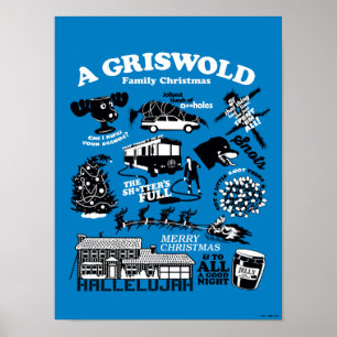 Christmas Vacation Icons and Quotes Poster