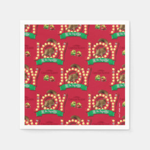 Christmas Vacation   Joy to the Squirrel Pattern Napkin