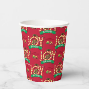 Christmas Vacation Joy to the Squirrel Pattern Paper Cups