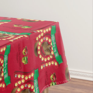 Christmas Vacation   Joy to the Squirrel Pattern Tablecloth