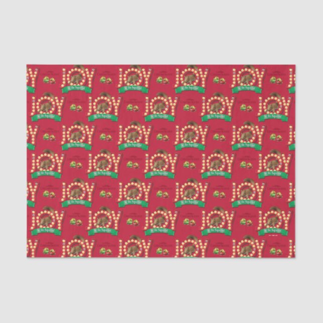 Christmas Vacation | Joy to the Squirrel Pattern Tissue Paper (Front)