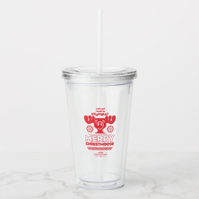 Christmas Vacation | Merry Christmoose Acrylic Tumbler (Front)