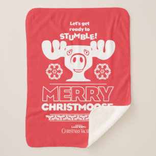 Christmas Vacation   Merry Christmoose Sherpa Blanket