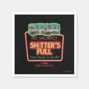 Christmas Vacation Sh*tter's Full Neon Sign Napkin