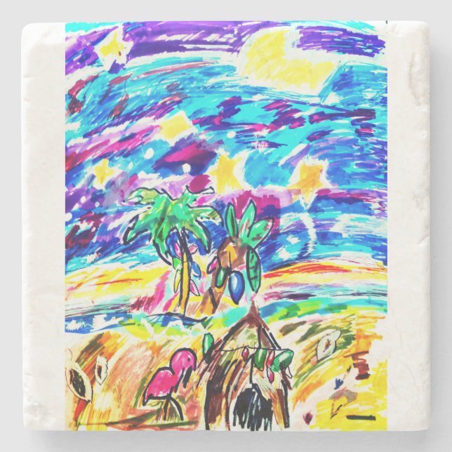 christmas vacation  stone coaster (Front)