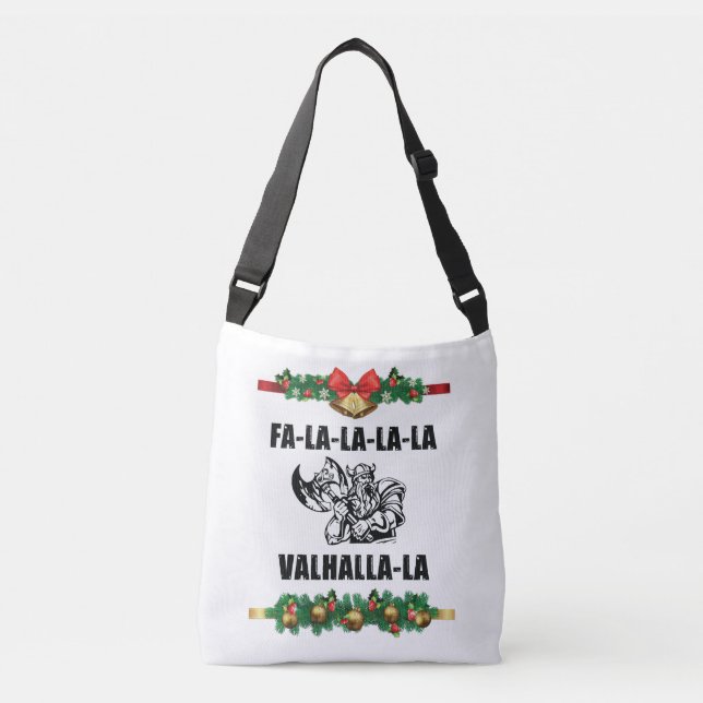 Christmas Valhalla Throw Pillow Crossbody Bag (Front)
