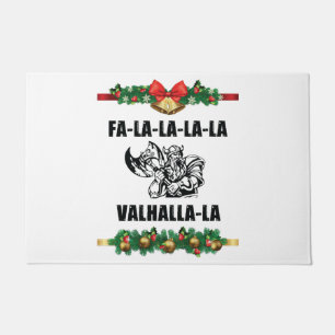Christmas Valhalla Throw Pillow Doormat