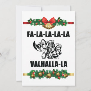 Christmas Valhalla Throw Pillow Holiday Card