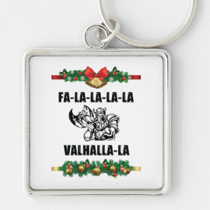 Christmas Valhalla Throw Pillow Key Ring