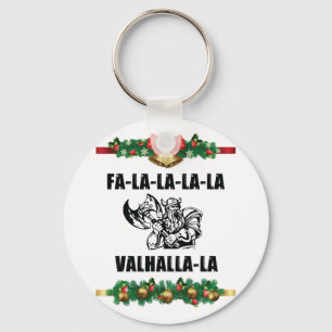 Christmas Valhalla Throw Pillow Key Ring