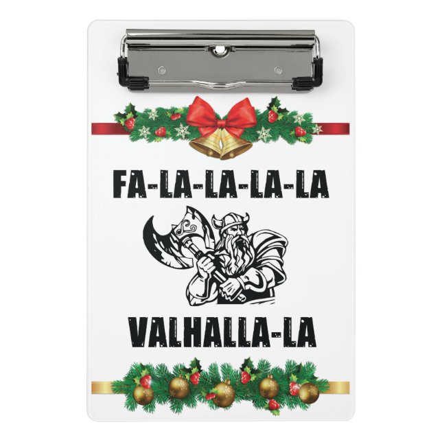 Christmas Valhalla Throw Pillow Mini Clipboard (Front)