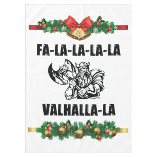 Christmas Valhalla Throw Pillow Tablecloth