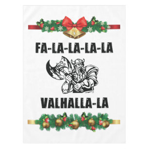 Christmas Valhalla Throw Pillow Tablecloth