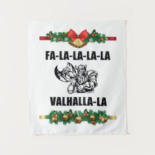 Christmas Valhalla Throw Pillow Tapestry