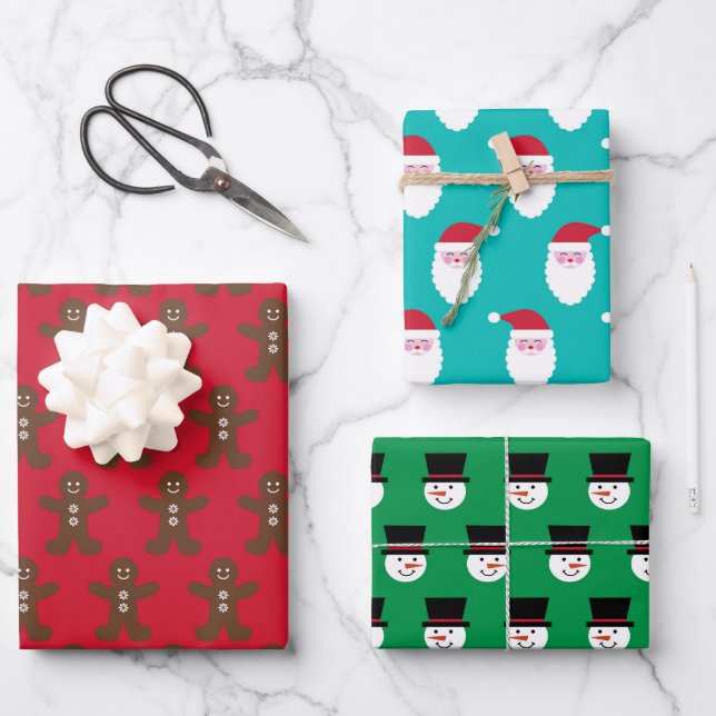Christmas Variety Wrapping Paper Sheet (Front)