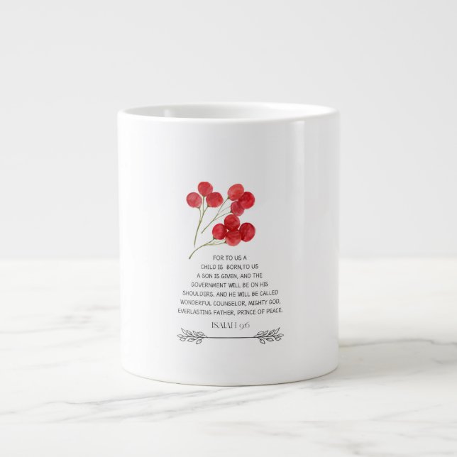 Christmas Verse Mug Isaiah 9:6 (Front)