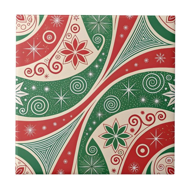 Christmas Vibes Ceramic Tile (Front)