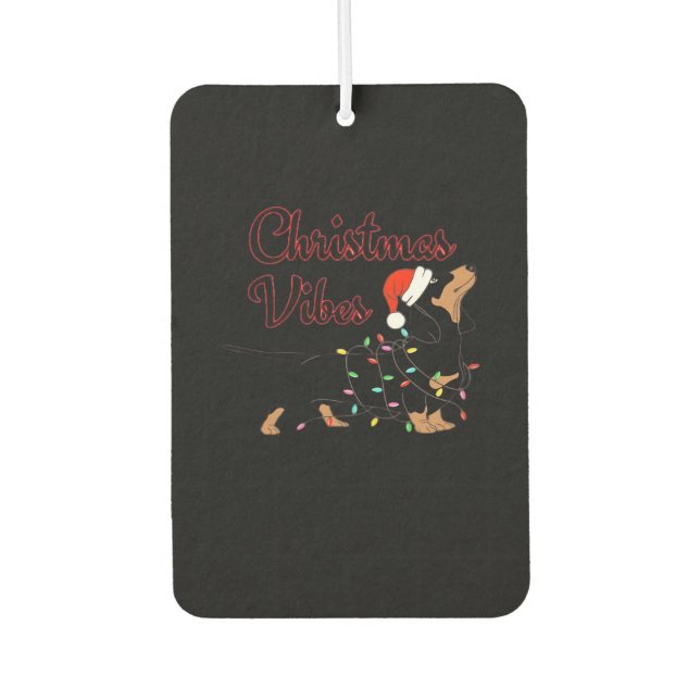 Christmas Vibes Classic T-Shirt Car Air Freshener (Front)