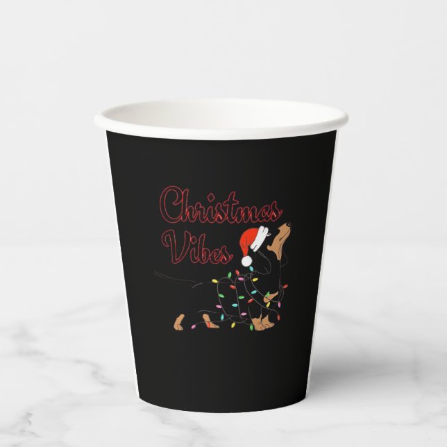 Christmas Vibes Classic T-Shirt Paper Cups (Front)