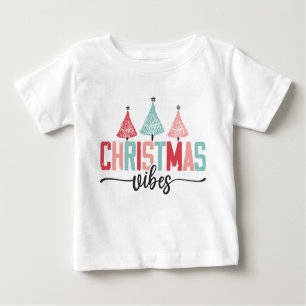 Christmas Vibes - Festive Tree Design Baby T-Shirt