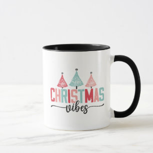 Christmas Vibes - Festive Tree Design Mug